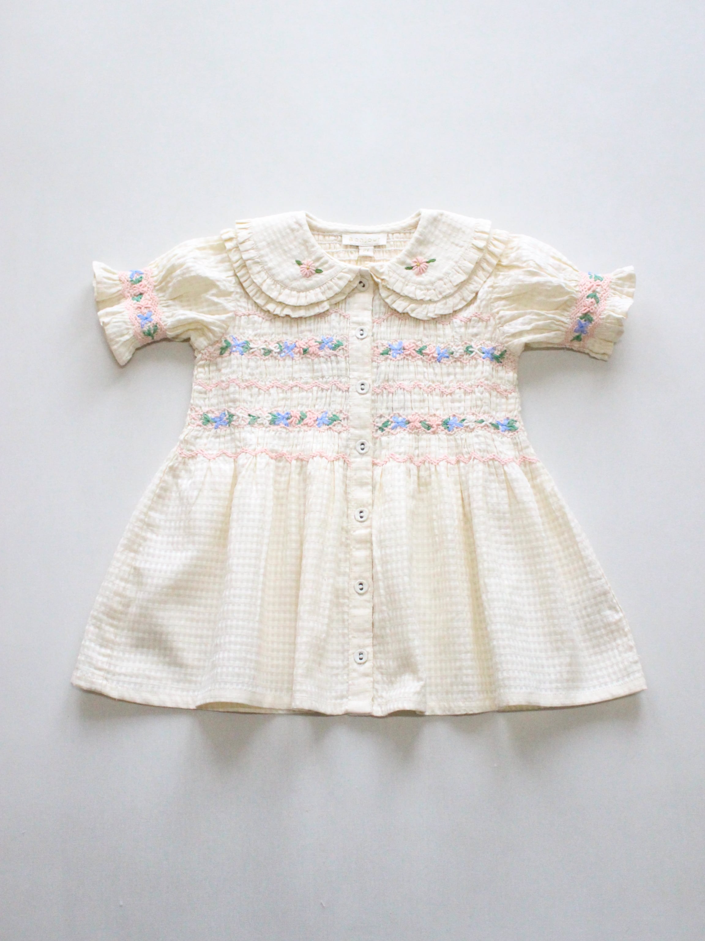 BONJOUR DIARY ROMANTIC TUNIQUE Natural organic cotton check voile 