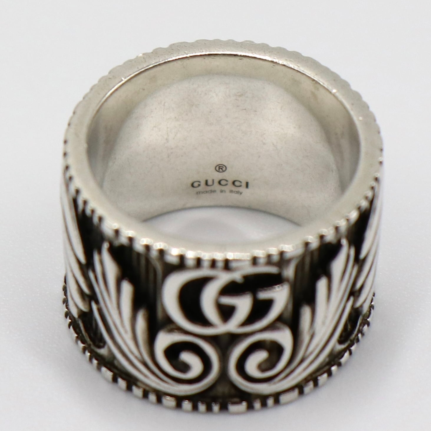 GUCCI 約15号 GGリーフ ワイド リング シルバー925 グッチ | 2122TOKYO