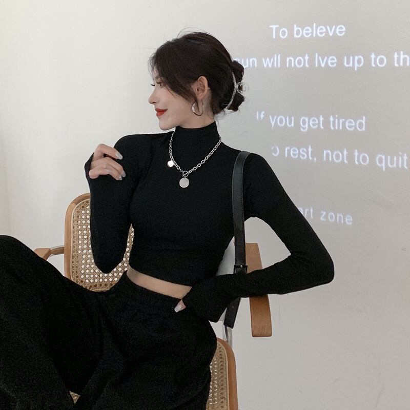 Tシャツ シャツ ベルベットカラーオータムウィンタースタイル ロング 秋物 冬物 1号婦人73961578567