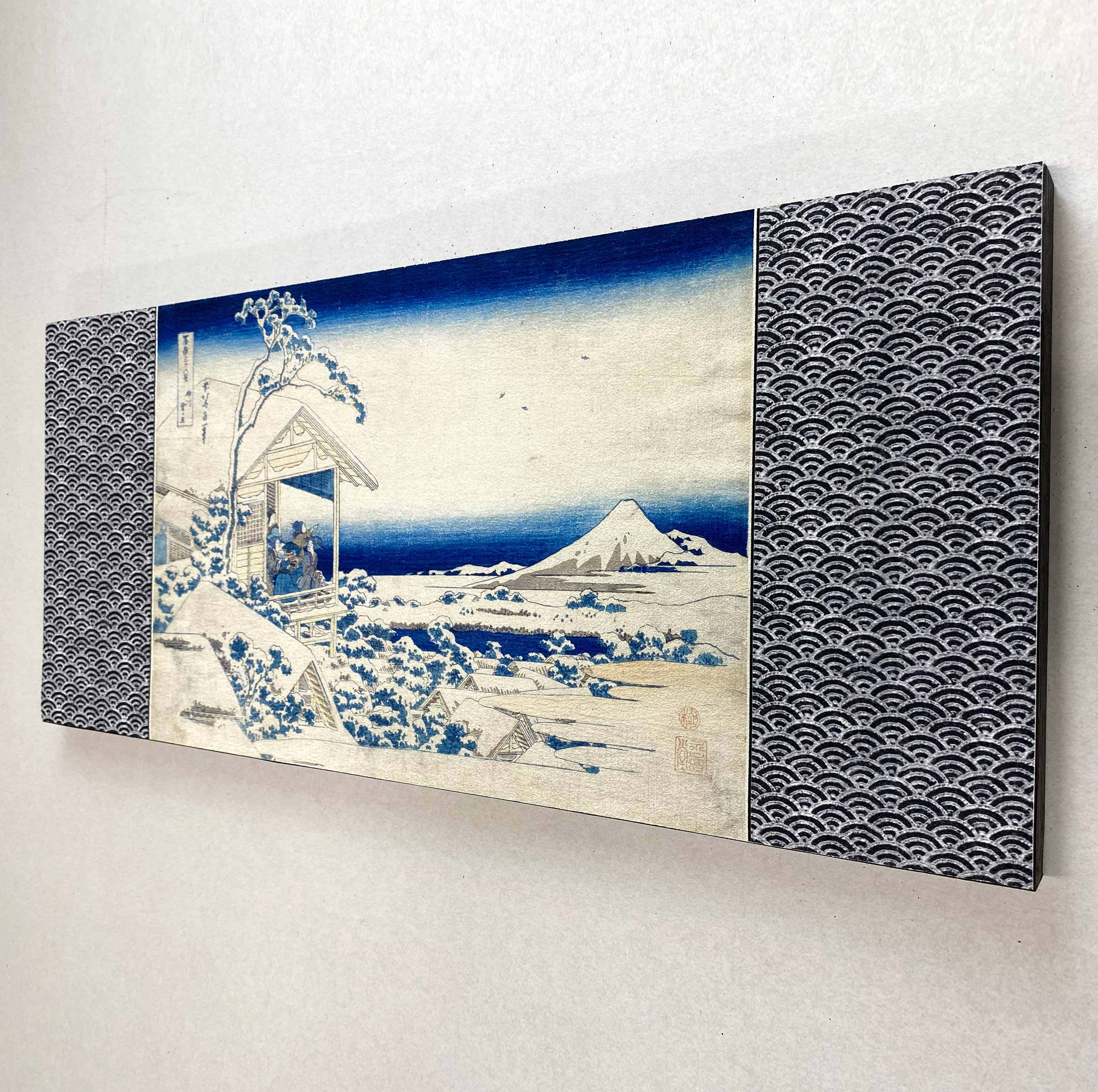 冨嶽三十六景 磯川雪ノ旦 葛飾北斎 アートパネル 600✖︎260 | アート