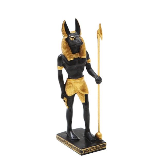 手の平サイズ 【エジプシャン】エジプト神　アヌビス像【銅像】8901