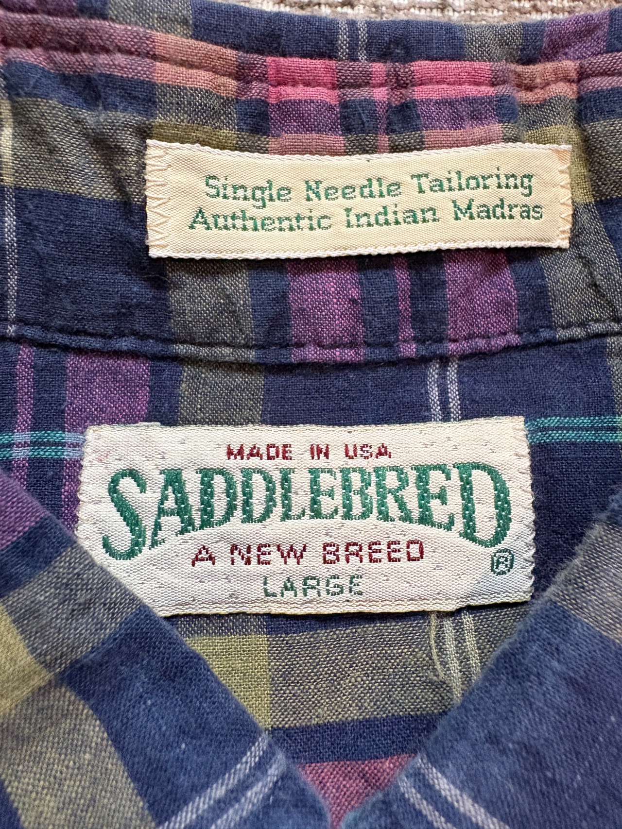 80~90s / USA製 / SADDLEBRED / BD shirts / REMAKE