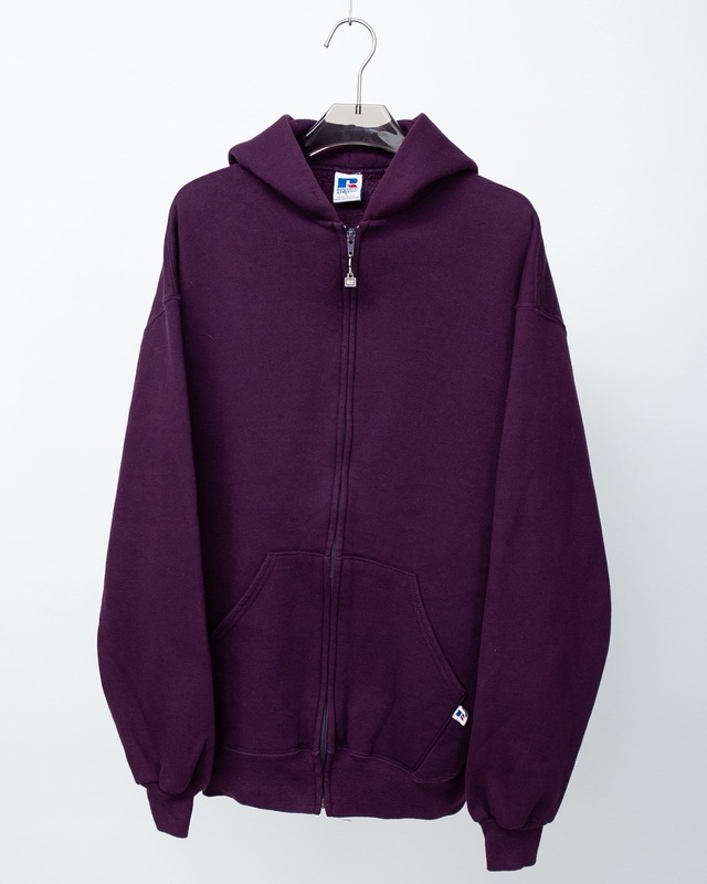 RUSSELL ATHLETIC" zip hoodie Made In USA (purple)