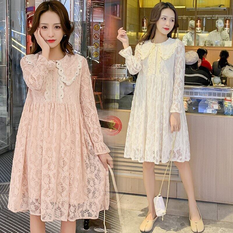 【新作】【送料無料】 母乳育児ドレス2020春の授乳ドレスはゆるいレースのドレス妊娠中の女性です スプリング 春物 AL expec360562429524