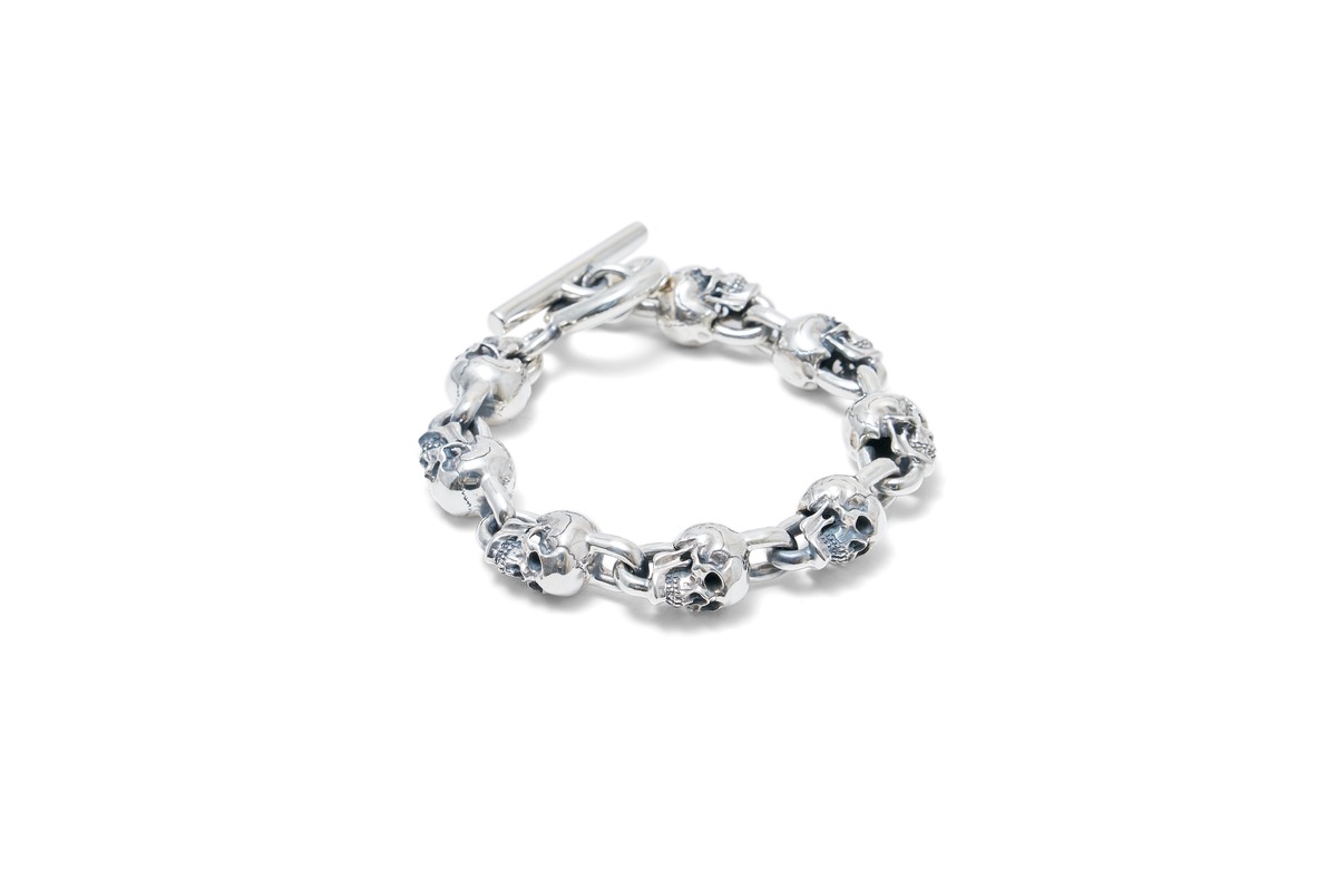 Bofp 299 silverjewelry skull bracelet