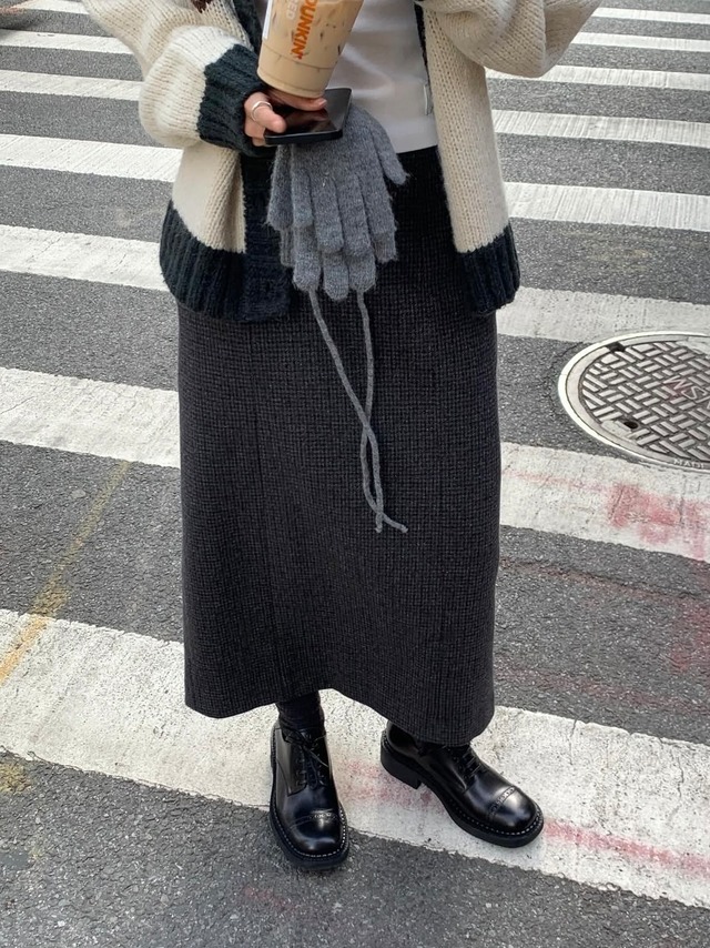 (予約) JINSIM / Solla wool skirt 1color