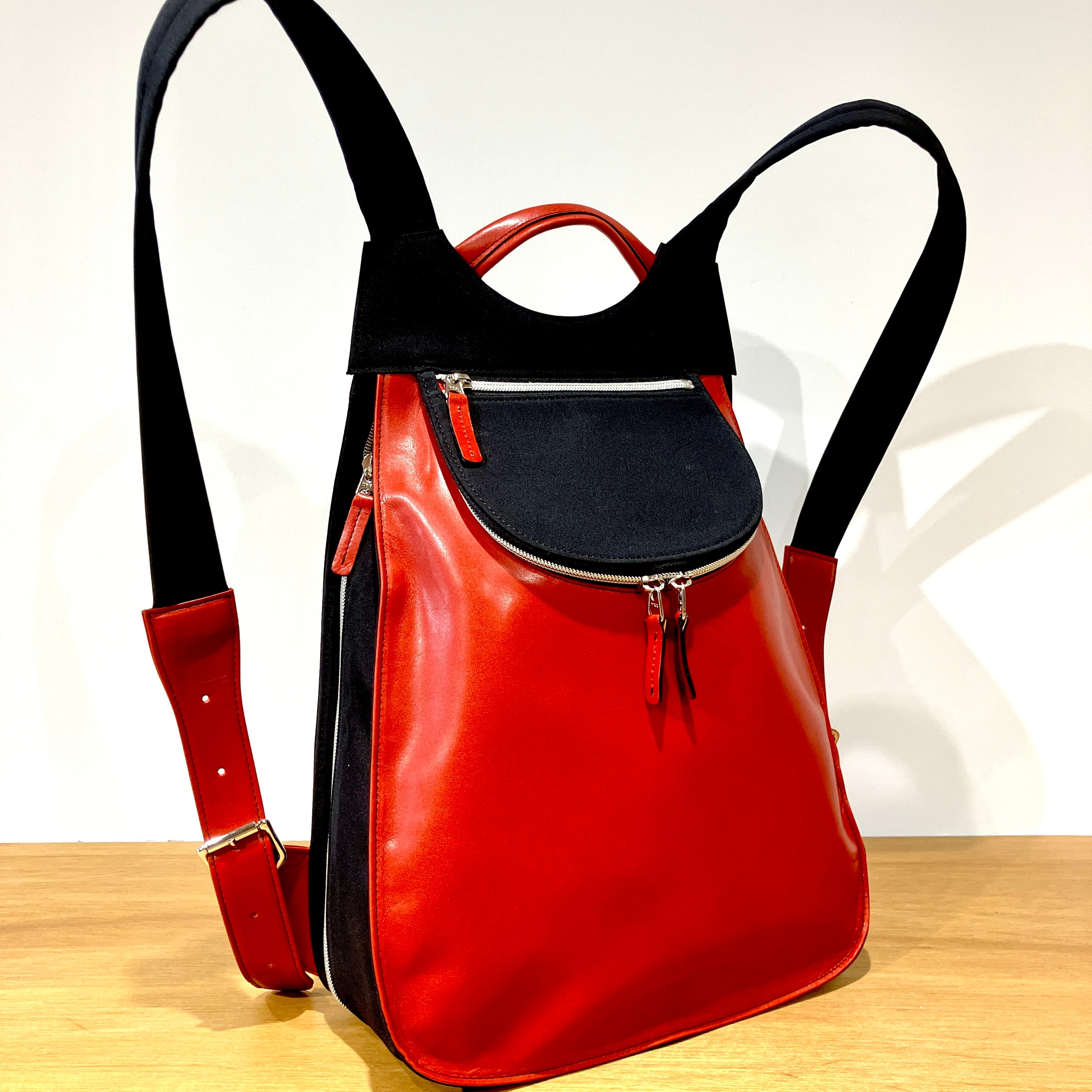 ワインツートーン」レザーコンビ 蔵前街歩きリュック2 | 蔵前街歩き