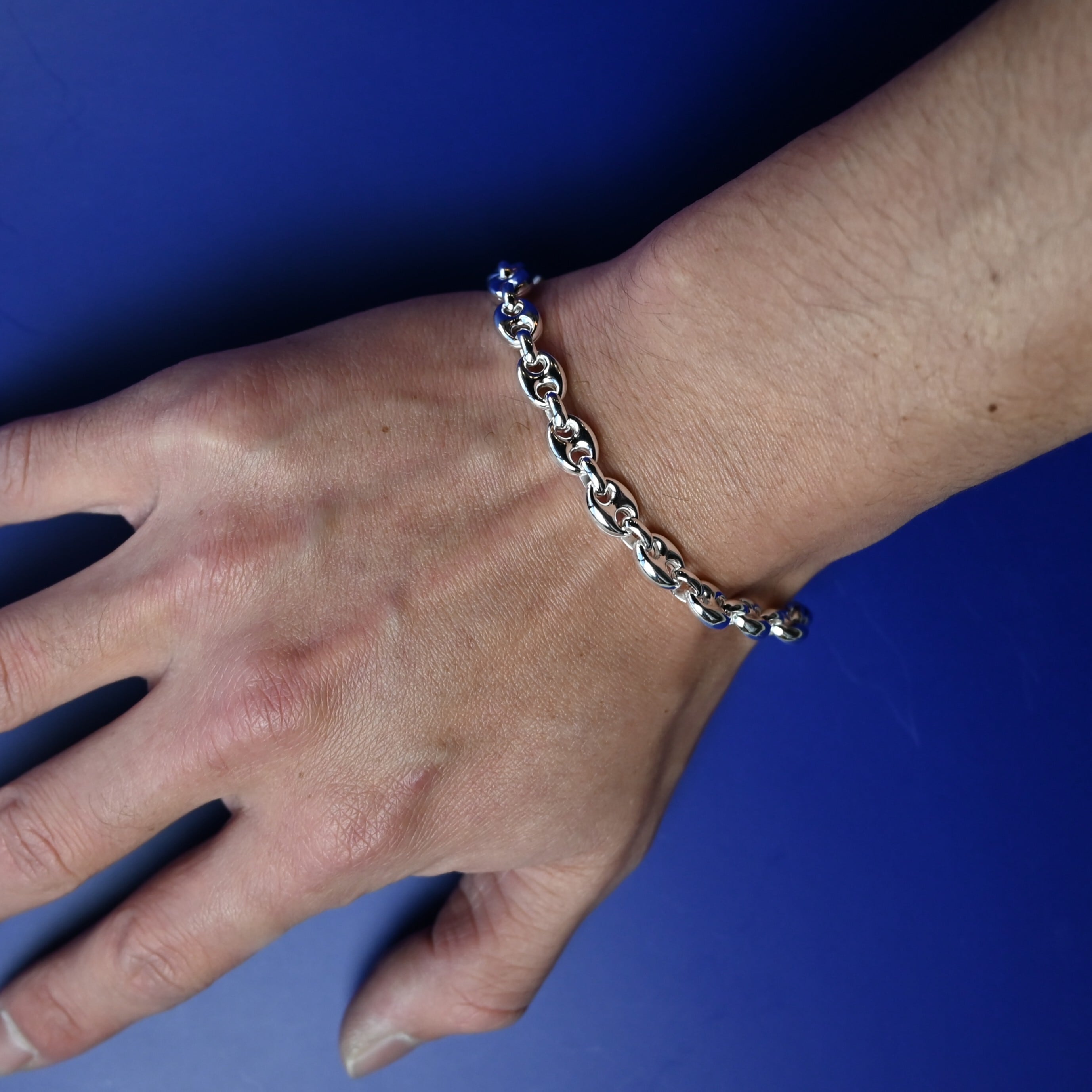 INTERIM / MARINA CHAIN T-BAR BRACELET ITALIAN SILVER 925 PETIT | GANKO