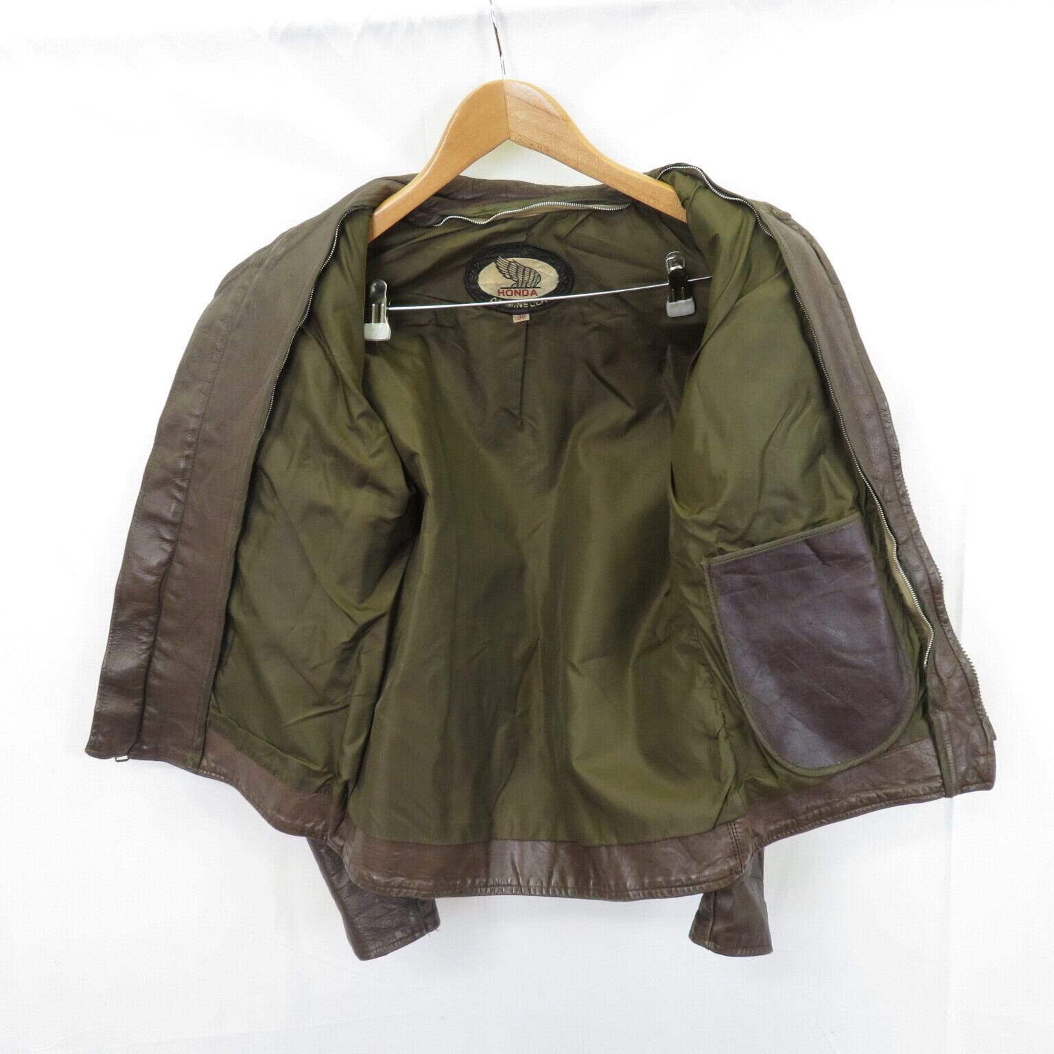 ヴィンテージ HONDA レザー シングル ライダースジャケット size38