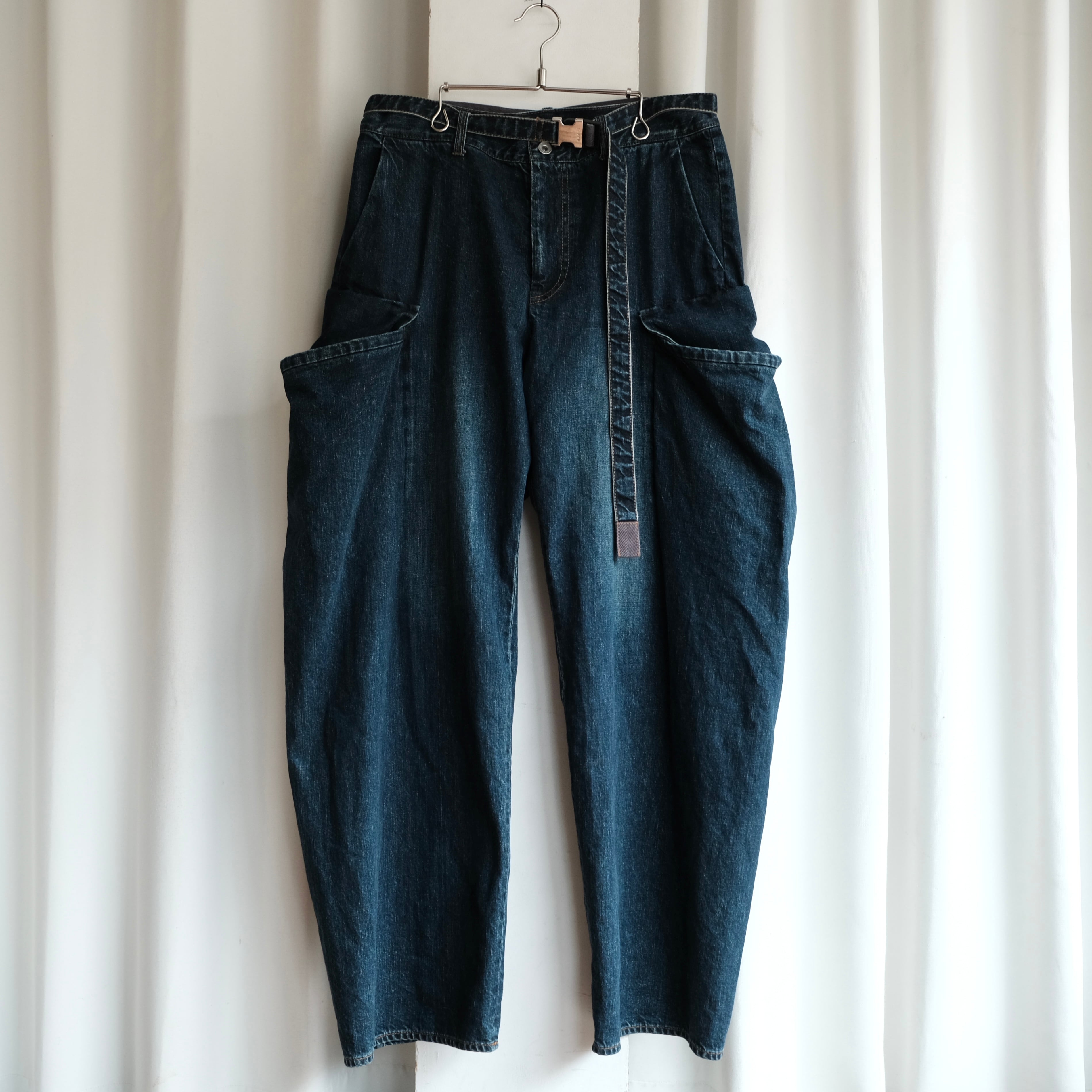 極美品 sacai 25aw デニムパンツ ブルー sacai 25AW DENIM CARGO PANTS | safarionline