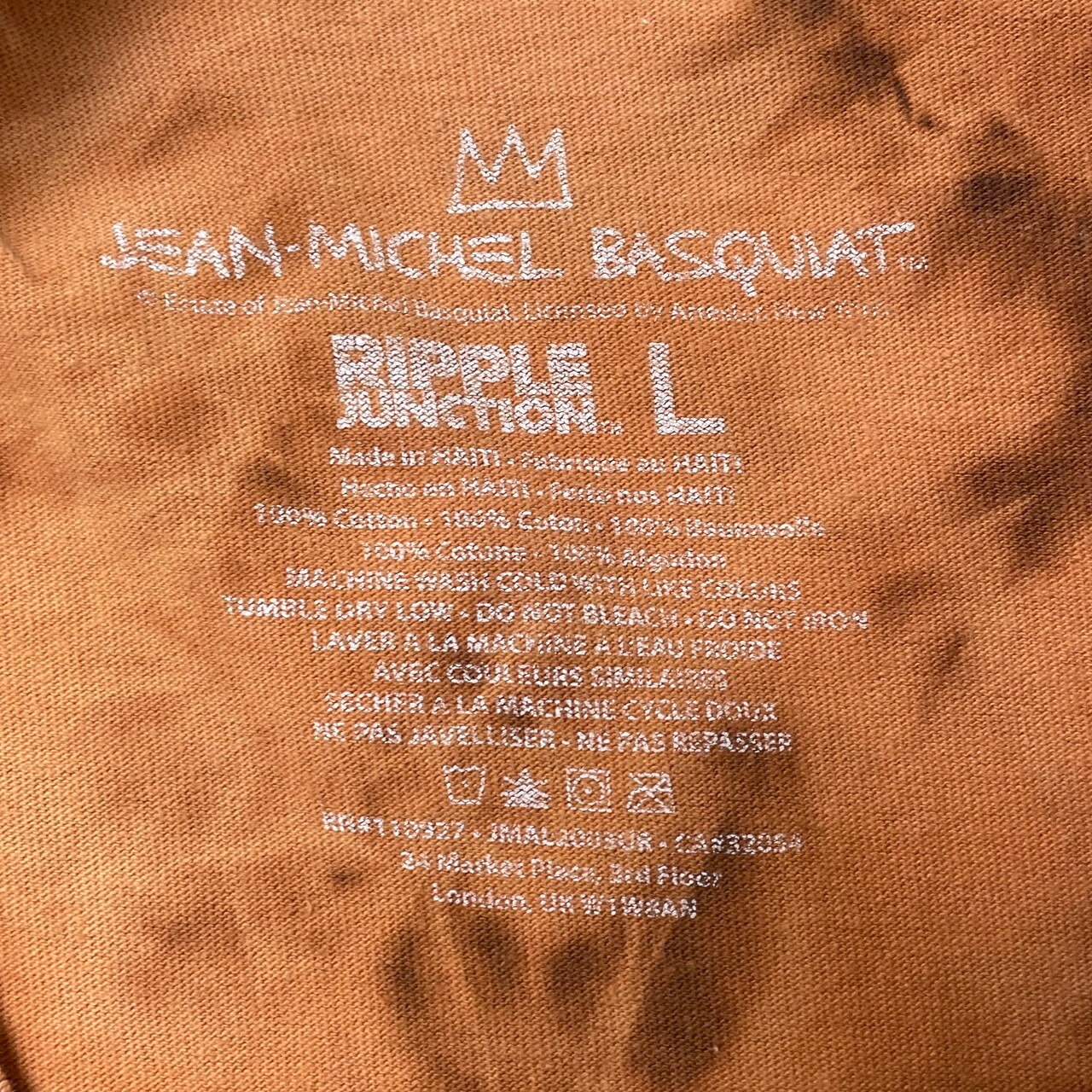JEAN-MICHEL BASQUIAT タイダイ染め アートデザイン ロングTシャツ 