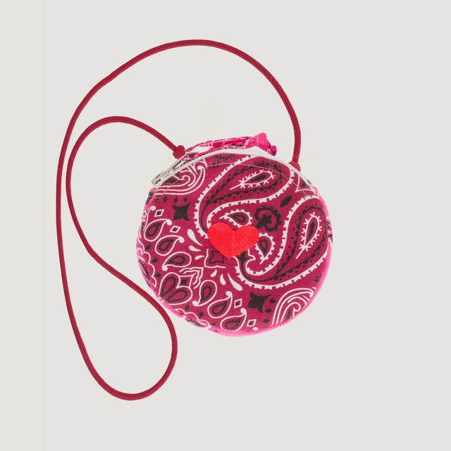 CALL IT BY YOUR NAME　SMALL ROUND PURSE 　BORDEAUX/FUSHIA