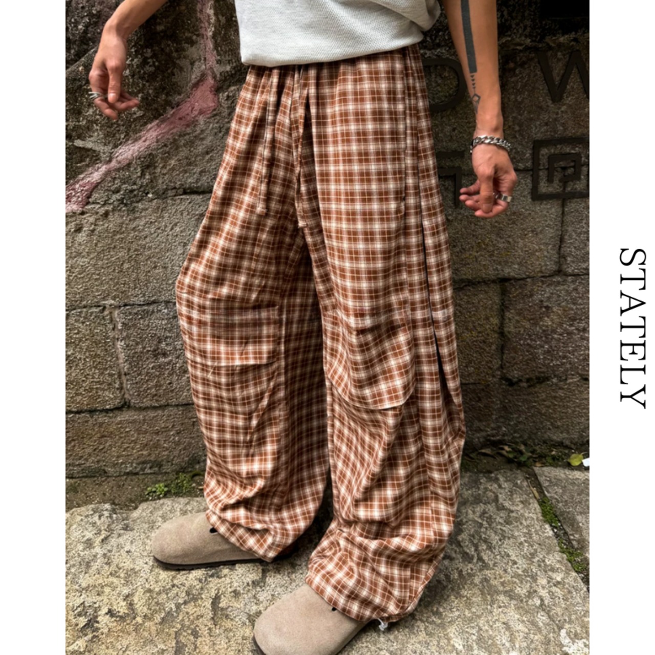 Check Flow バルーンワイドパンツ/2color_B182・画像7