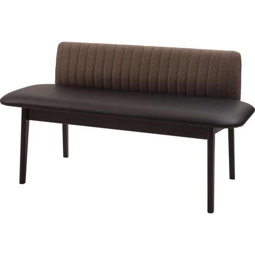 背付ベンチ 天然木 レッドオーク ウレタン塗装 ポリエステル 合皮