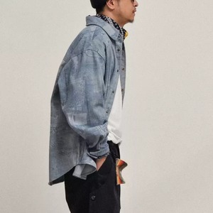 ヴィンテージ プリント デニムシャツ A1731