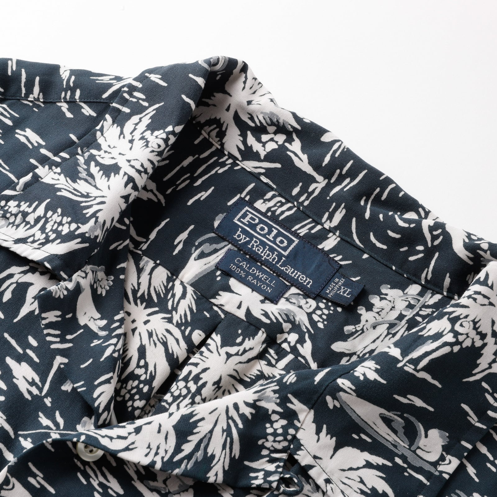 極美品】90s Ralph Lauren special rayon open collar shirt big size