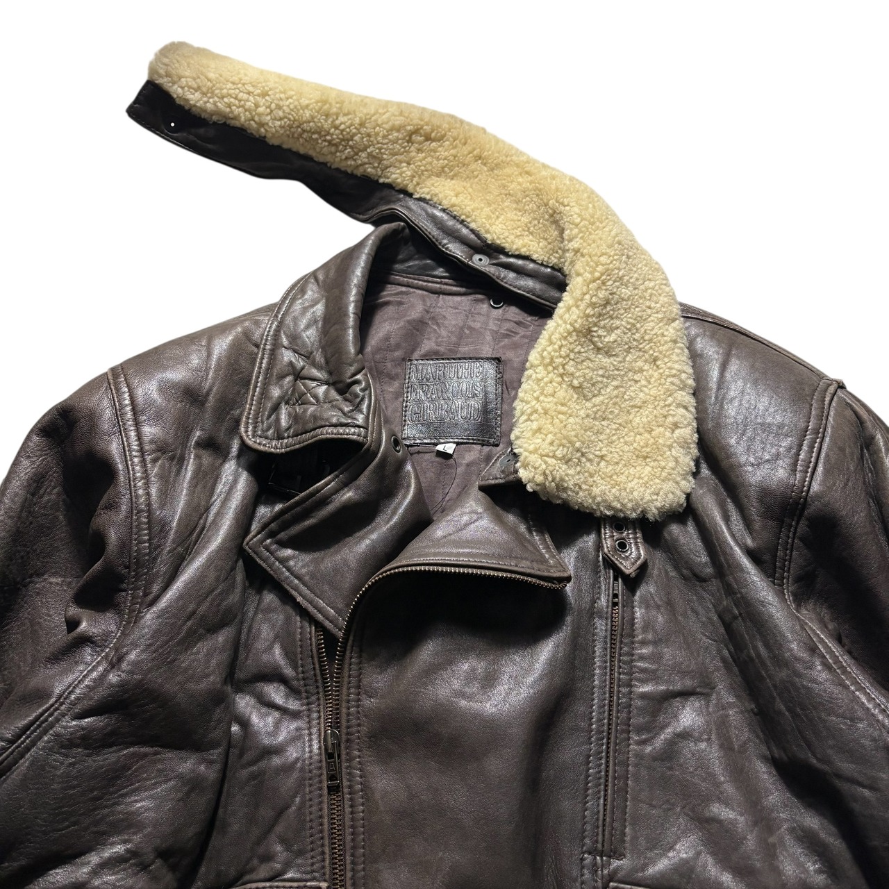 vintage 1980’s MARITHE FRANCOIS GIRBAUD leather bomber jacket