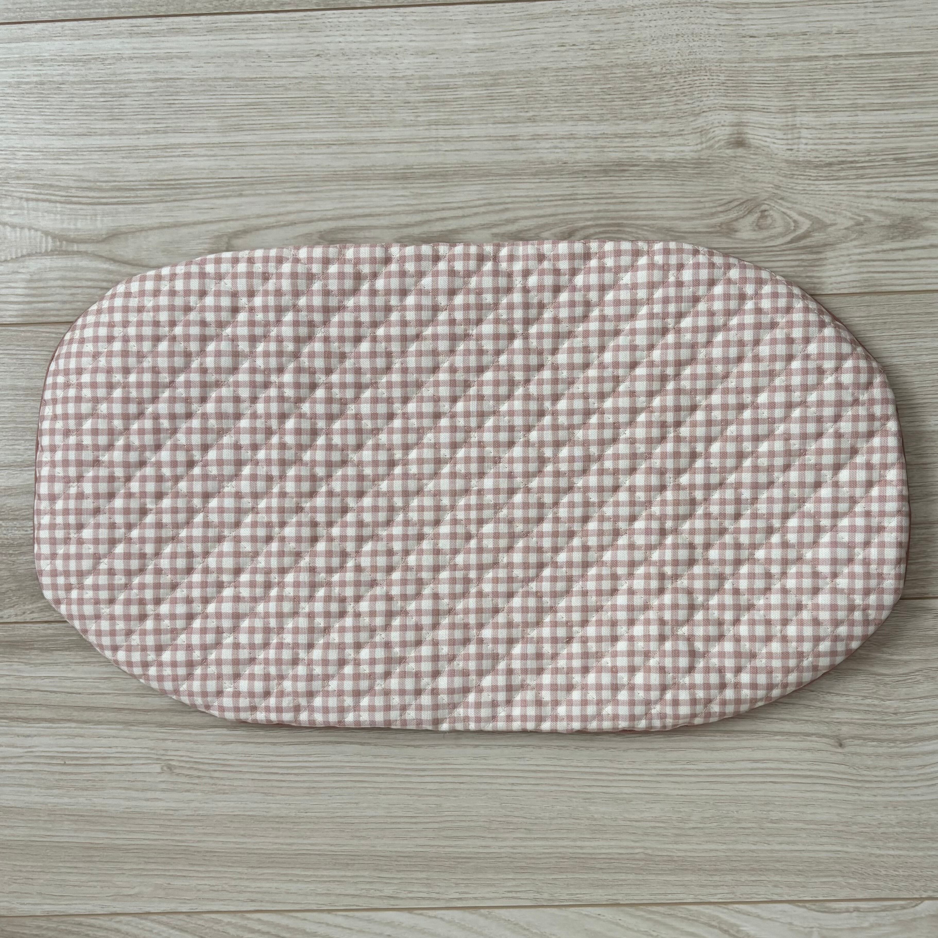 【即納】専用カバー/サーモンピンクチェック柄(※敷きパット別売り)