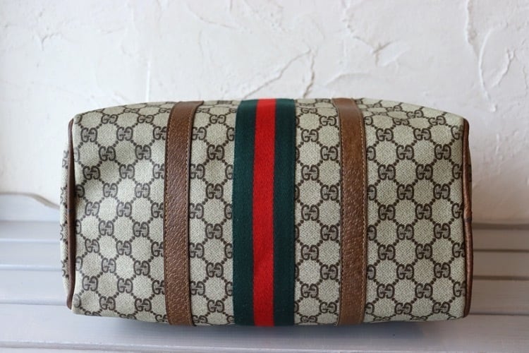 GUCCI オールドグッチ ミニボストンバッグ シェリーライン PVCレザー