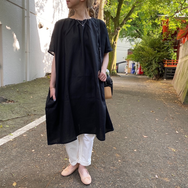 Honnet (オネット) ELASTIC NECK LONG　BLACK