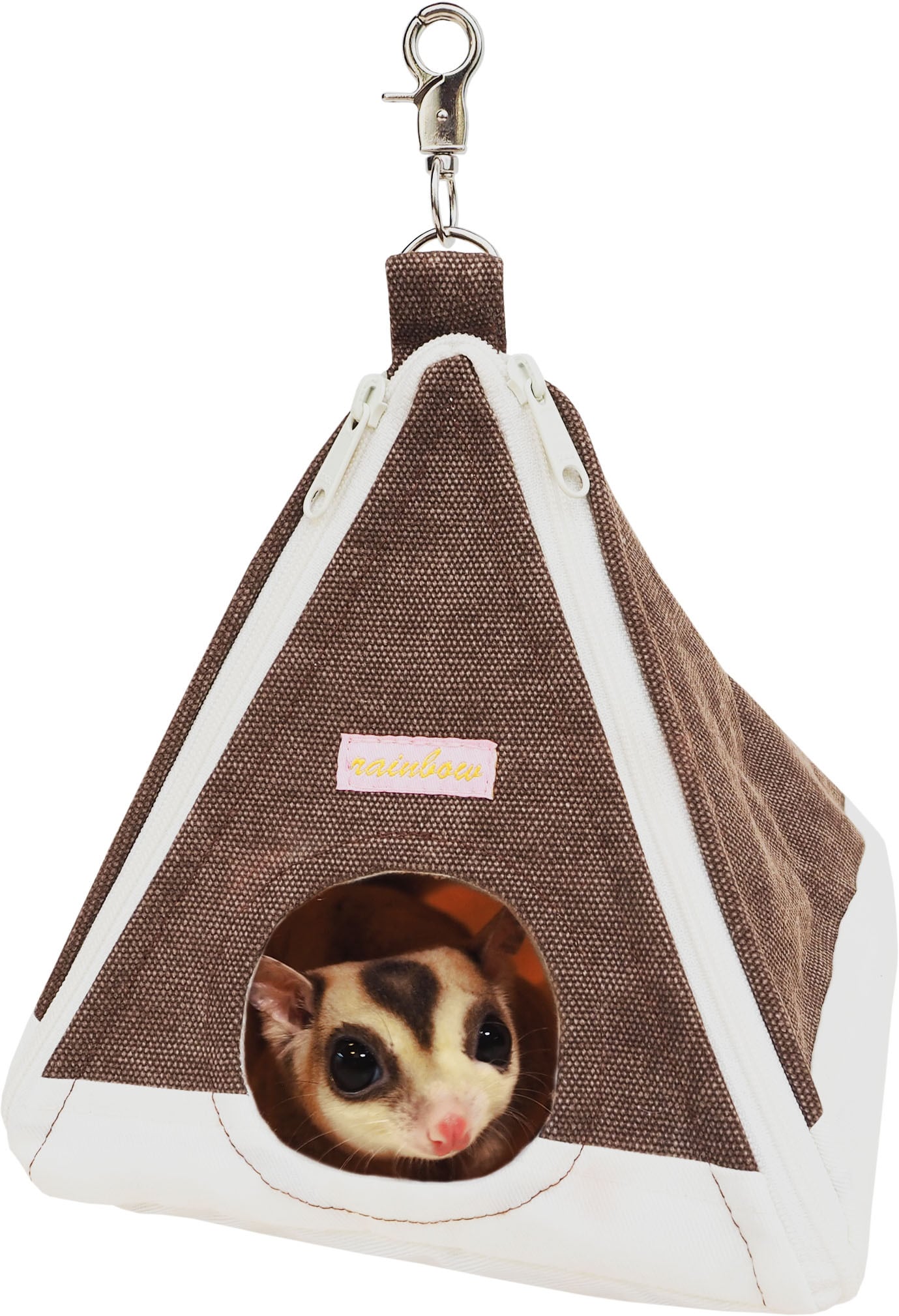 【小動物用品】とんがりハウス　グリーン/ブラウン
