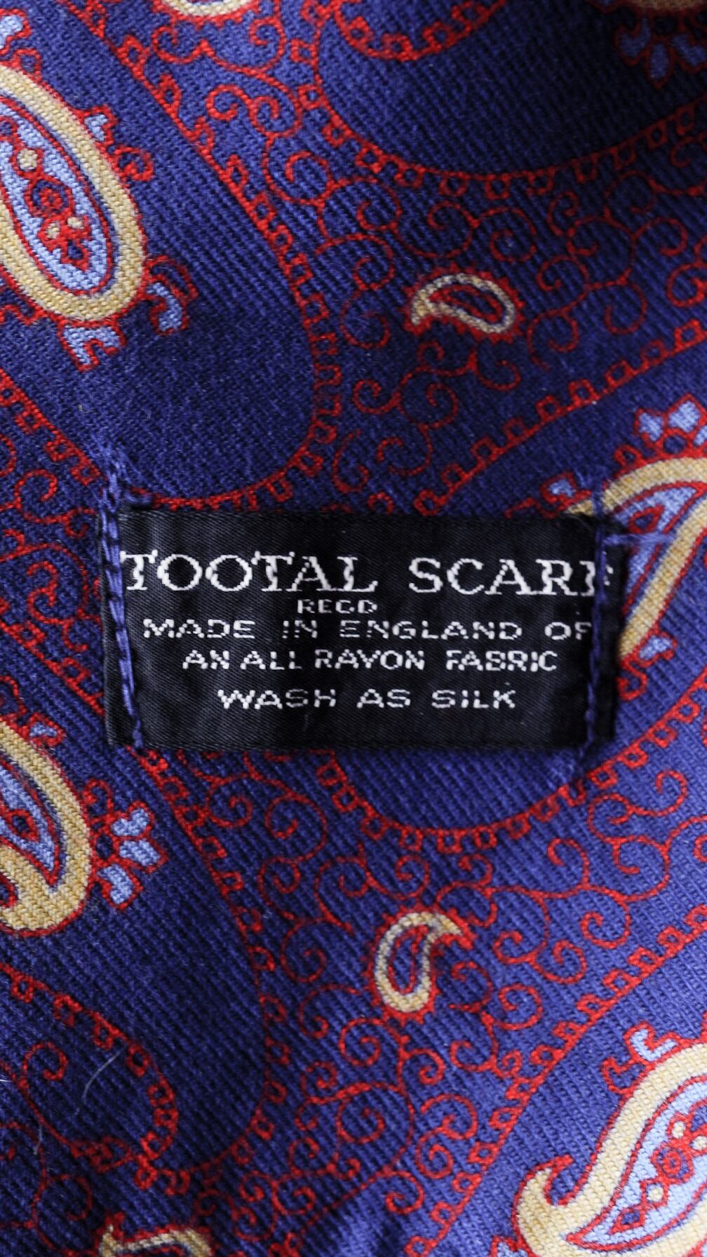 1960s】TOOTAL トゥータル ペイズリー柄 スカーフ 《レーヨン イギリス