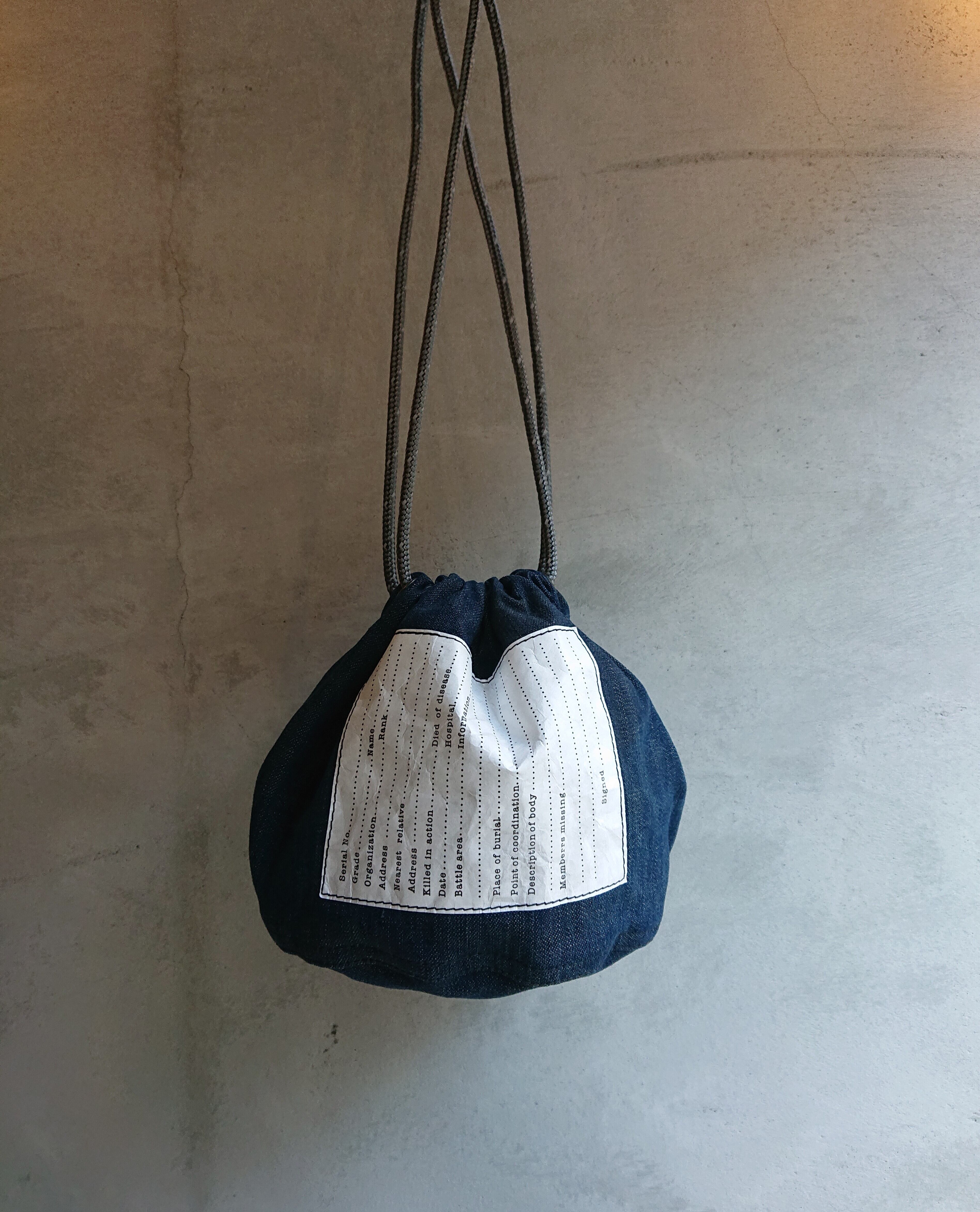 BAA COSTUME MFG. "PERSONAL EFFECTS BAG" 40s US ARMY DENIM BARRACKS BAG