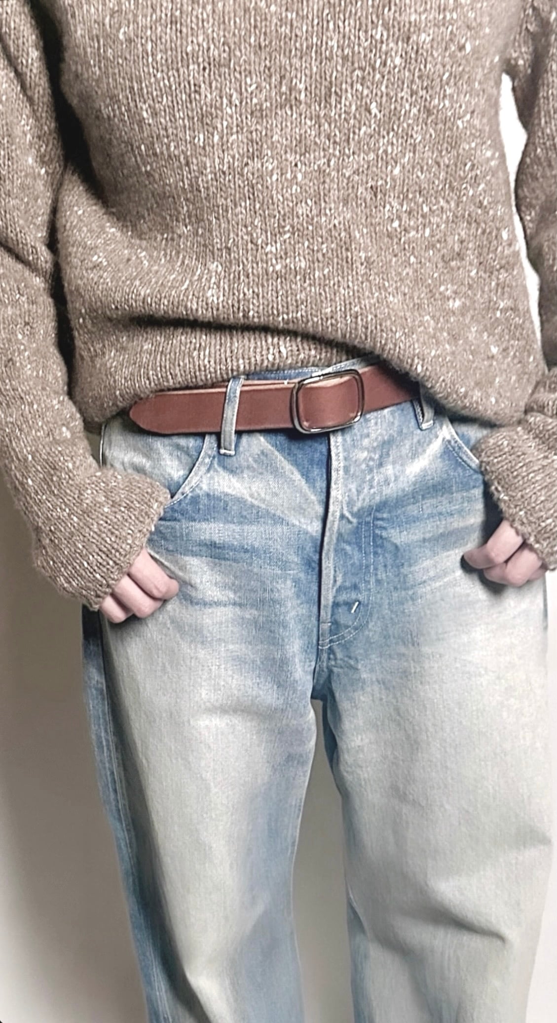 AURALEE  [LOW-GAUGE HOMESPUN TWEED KNIT BOAT-NECK P/O]