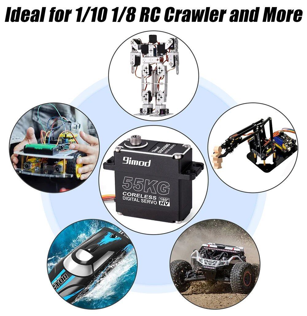 9imod 55 キロ防水 サーボ IP67 180/270 磁気センサー高トルクコアレス