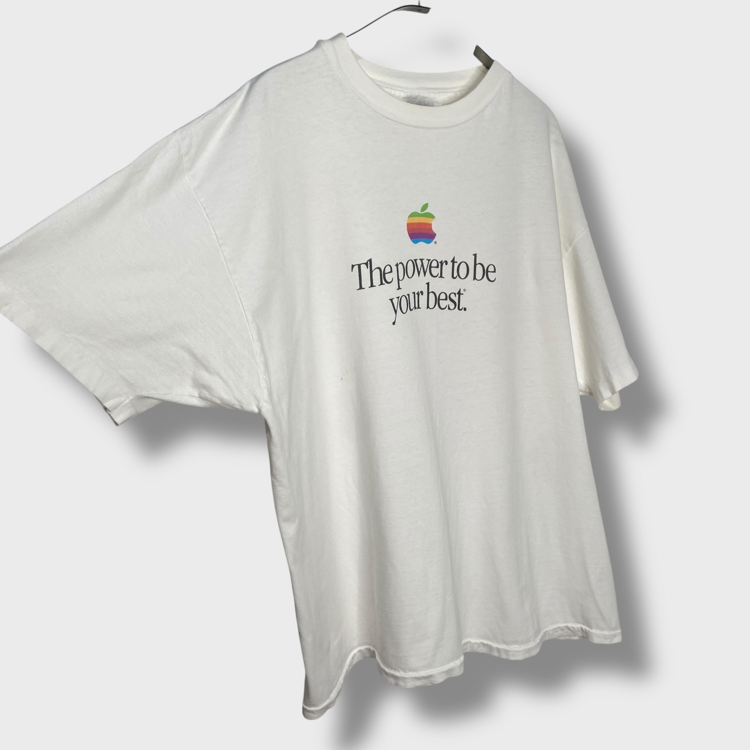 90s USA製 Apple アップル 企業ロゴTシャツ 企業T ホワイト XL | 古着