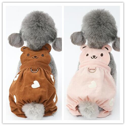 《予約》210984 コーデュロイくまさんロンパース