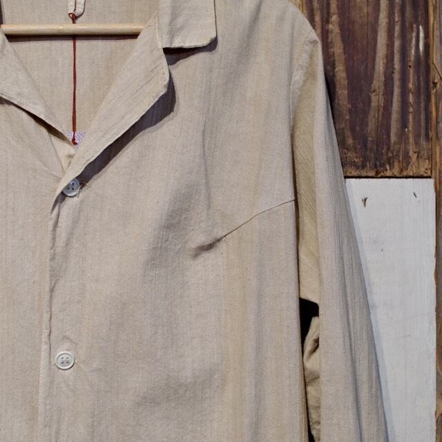 Euro Military Linen Cotton Shop Coat / 後染め ユーロ ミリタリー