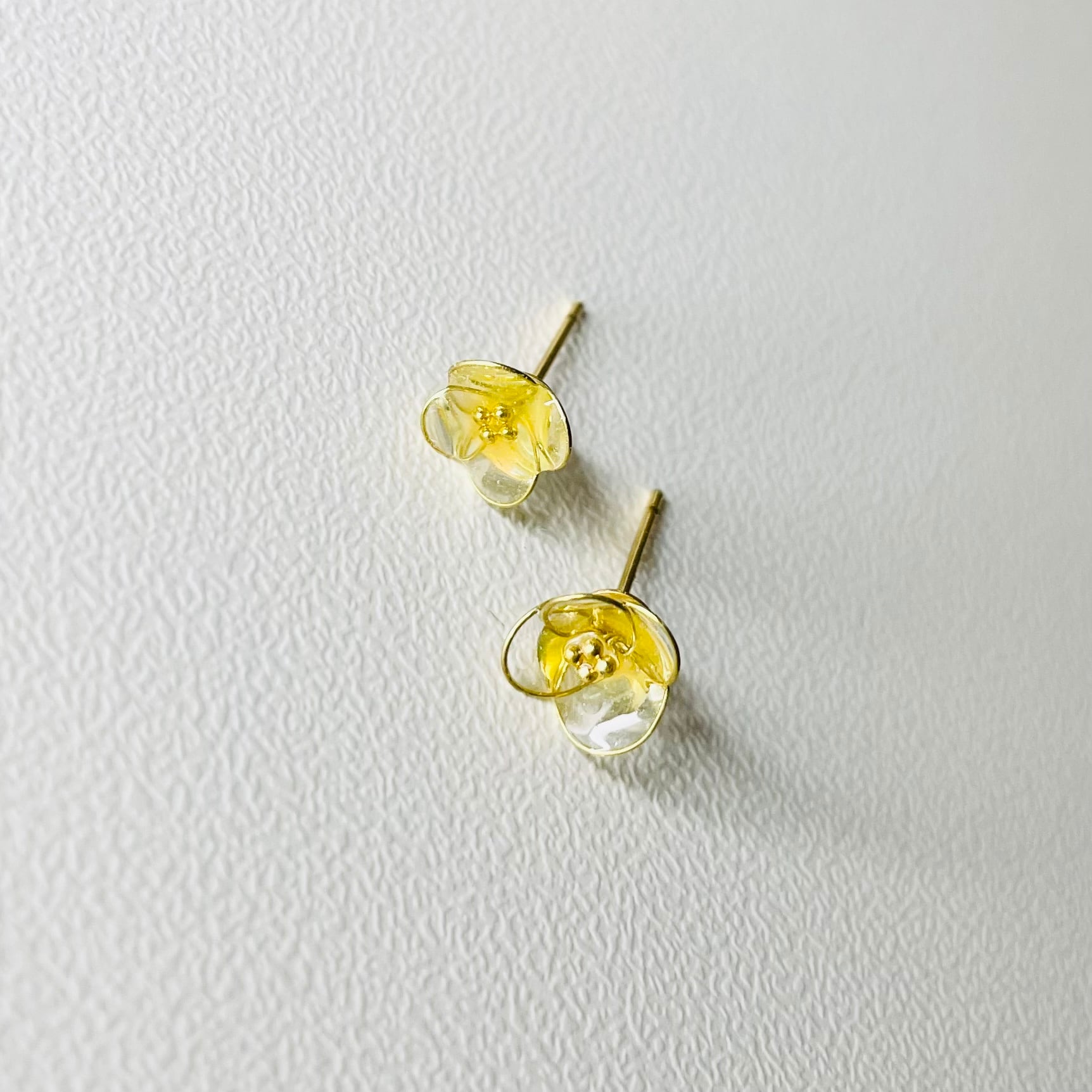 No.84 プレナイトの菜の花ピアス みかわの菜の花（ピアス） | サトフク