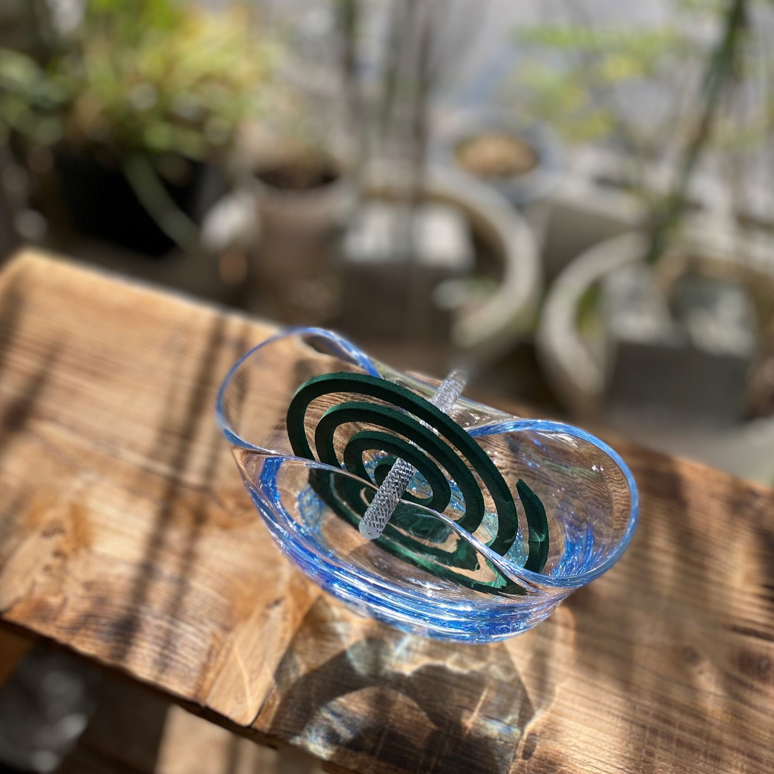 蚊取り線香の器 ブルー | Sun Glass Studio Kyoto