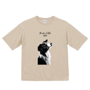 ボーダーコリー　ビックシルエットTシャツ
