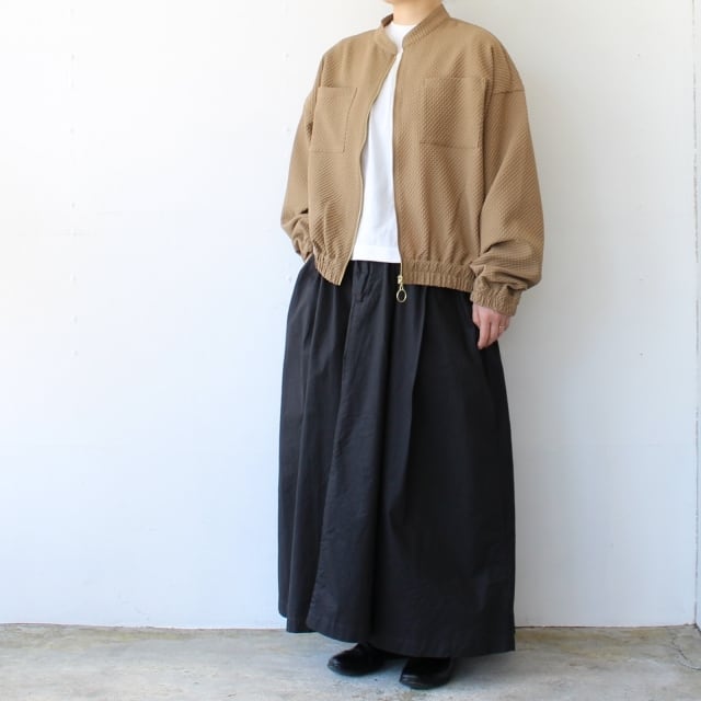 IKITSUKE スタンドカラージップブルゾン / ZIP BLOUSON （Camel） | C