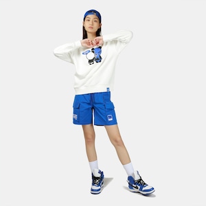 SALE 送料無料 【HIPANDA ハイパンダ】レディース クルーネック スウェット トレーナー WOMEN'S CREW NECK SWEAT SHIRT / BLUE・WHITE