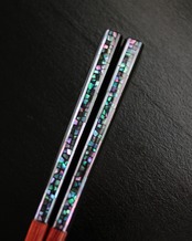 螺鈿箸「一文字」｜一筋の螺鈿が輝く端正な高級箸