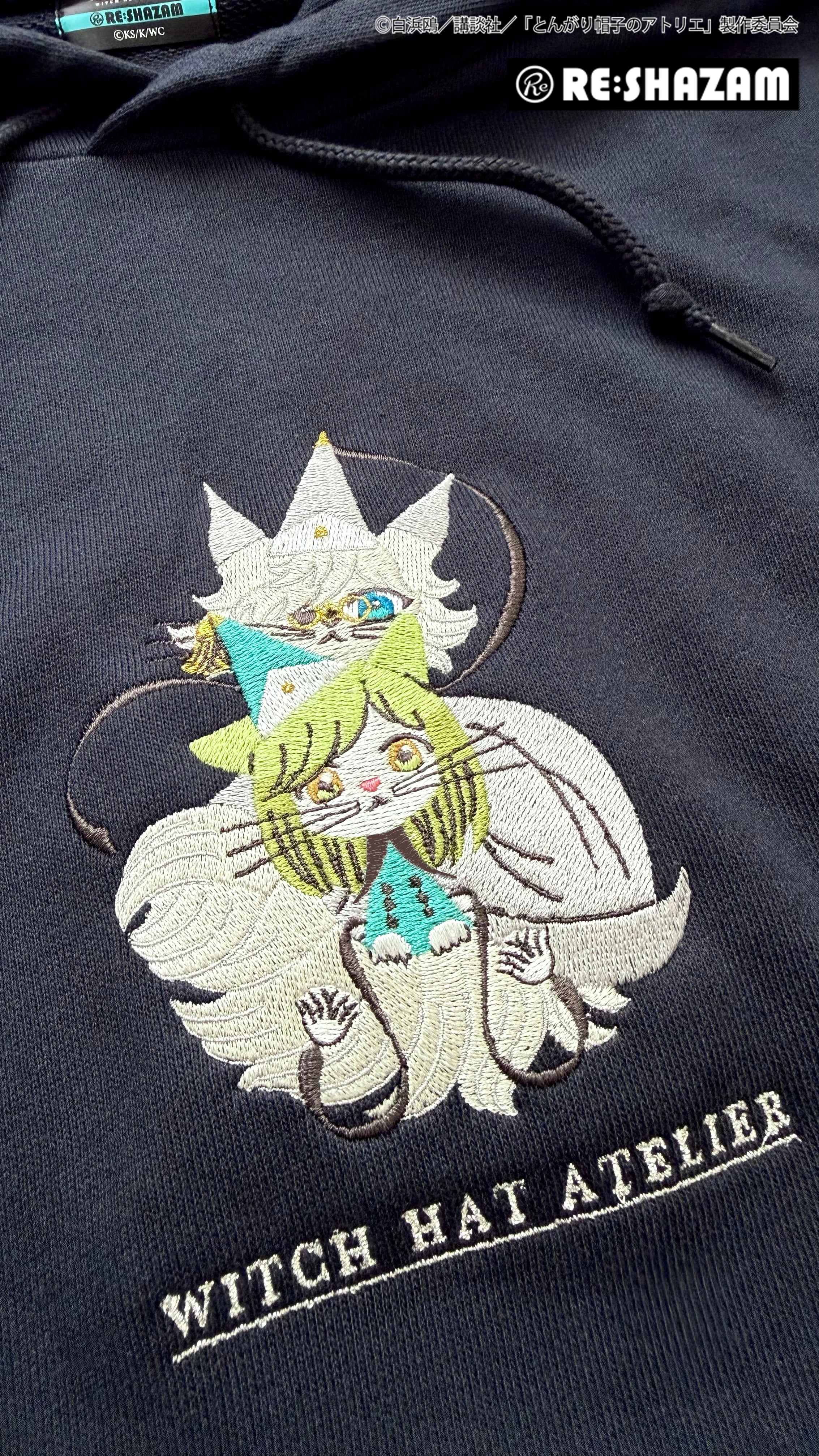 とんがり帽子のアトリエ〉ココ猫＆キーフリー猫 刺繍パーカー