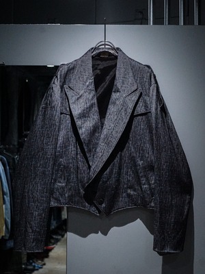 【add(C)vintage】Metallic Silver Vintage Short Length Tailored Jacket