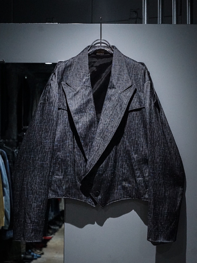 【add(C)vintage】Metallic Silver Vintage Short Length Tailored Jacket