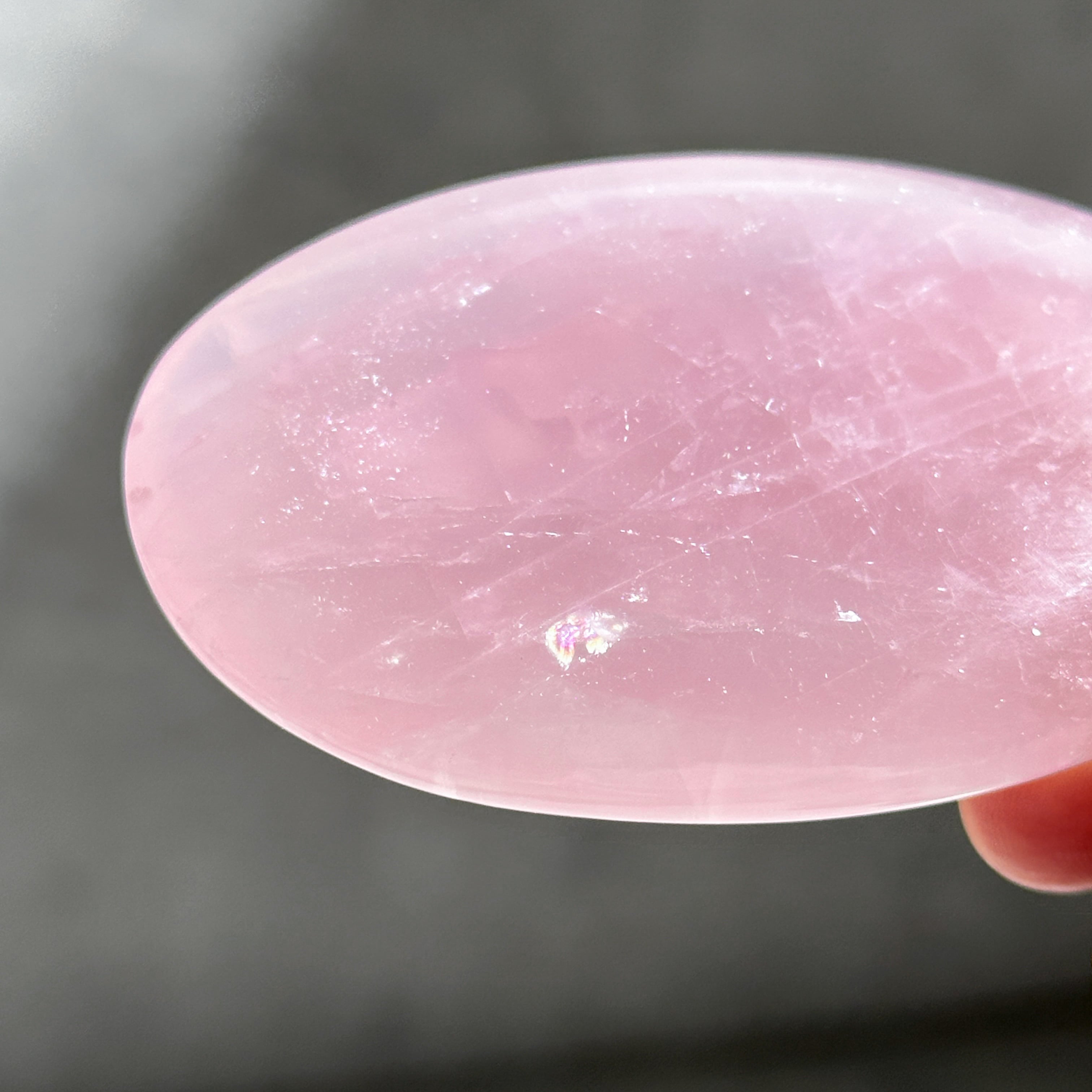 ローズクォーツパームNo.532ぷっくり♡♡ ローズクォーツ パームストーン12◇ Rose Quartz ◇ 天然石・鉱物