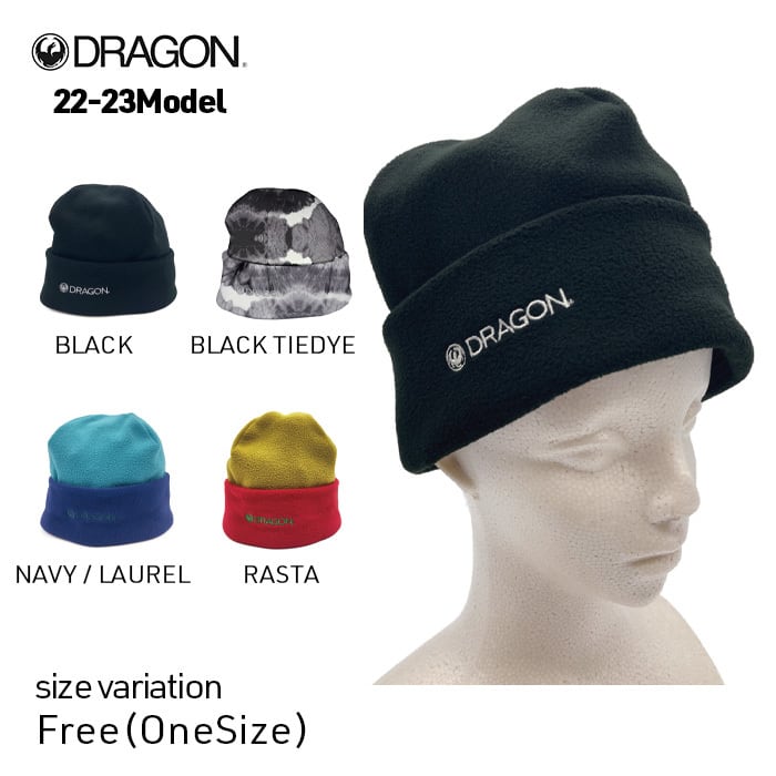 22-23 DRAGON 90'S FLEECE BEANIE ドラゴン ビーニー フリース ニット帽 スキー スノーボード スノボー 帽子 メンズ  レディース 防寒