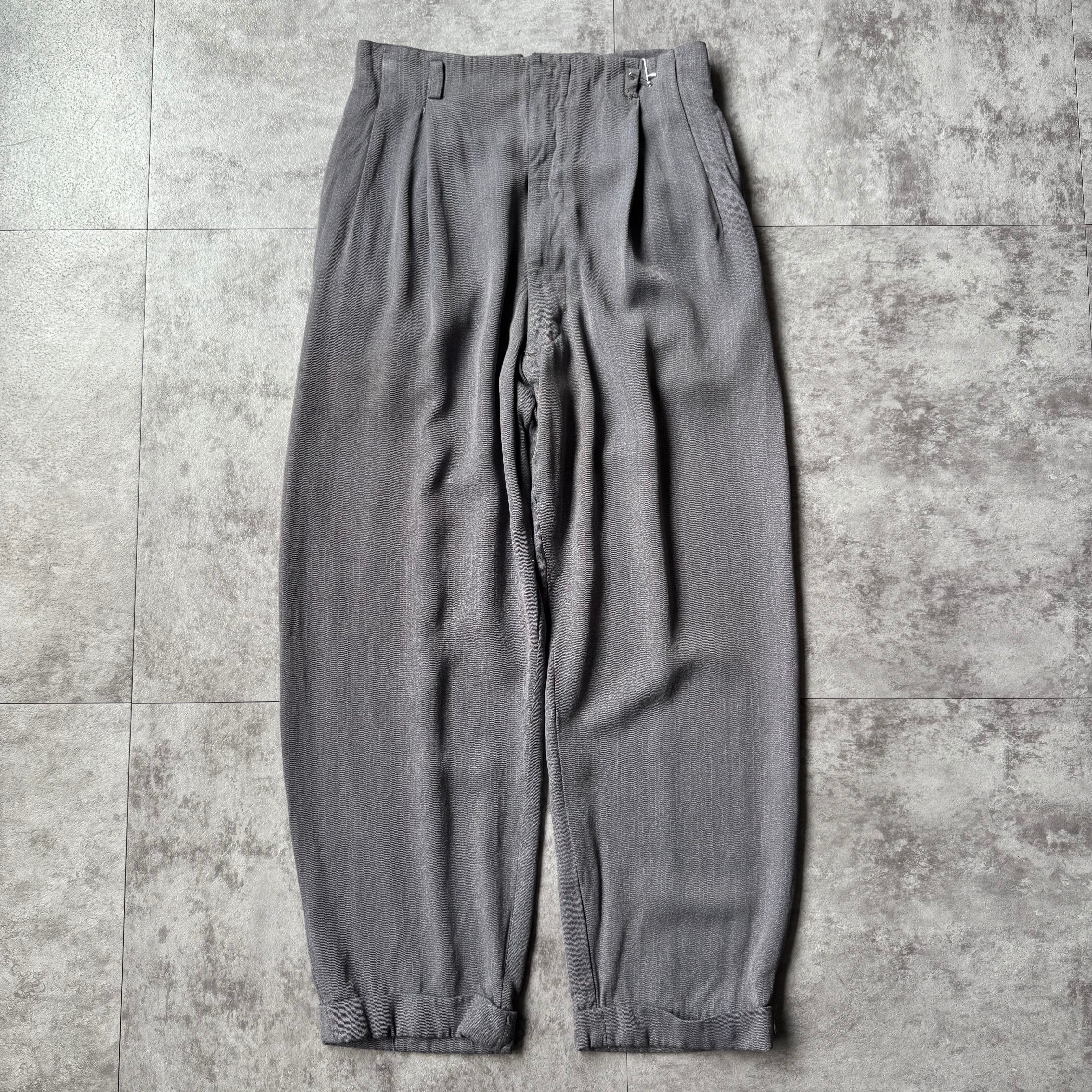 1950's US Vintage 2tuck Rayon Gabardine Slacks / 50年代 アメリカン