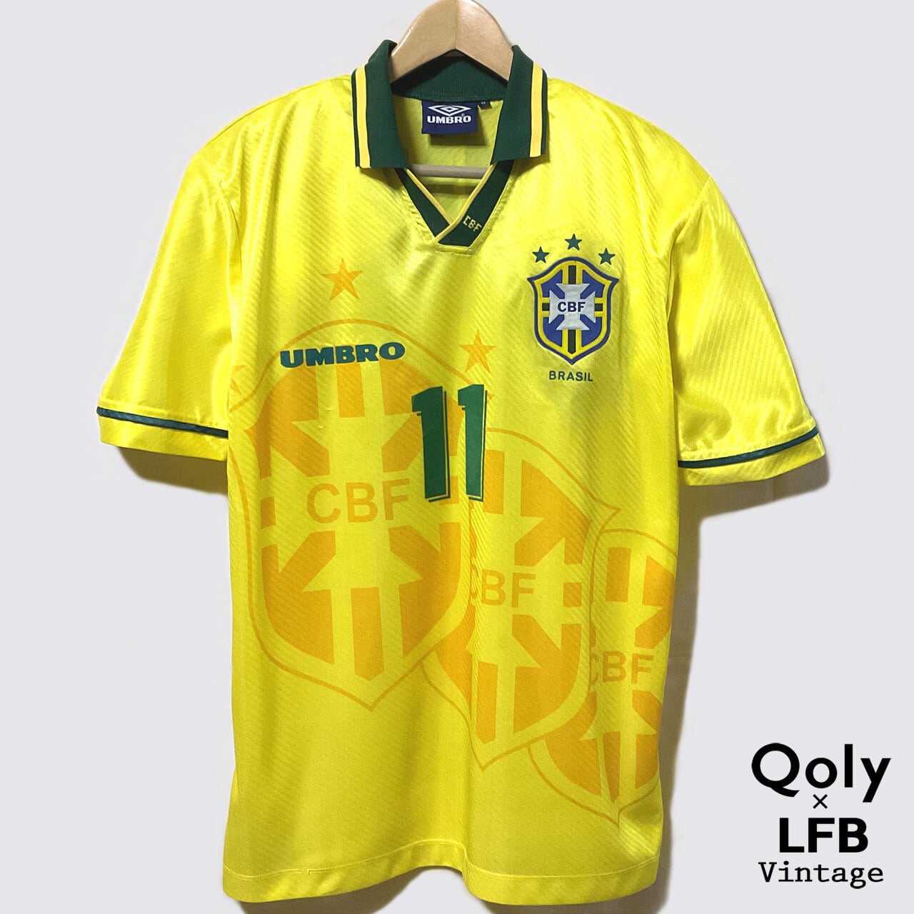 USED】ブラジル代表 1993-94 Umbro ホーム半袖 ユニフォーム #11
