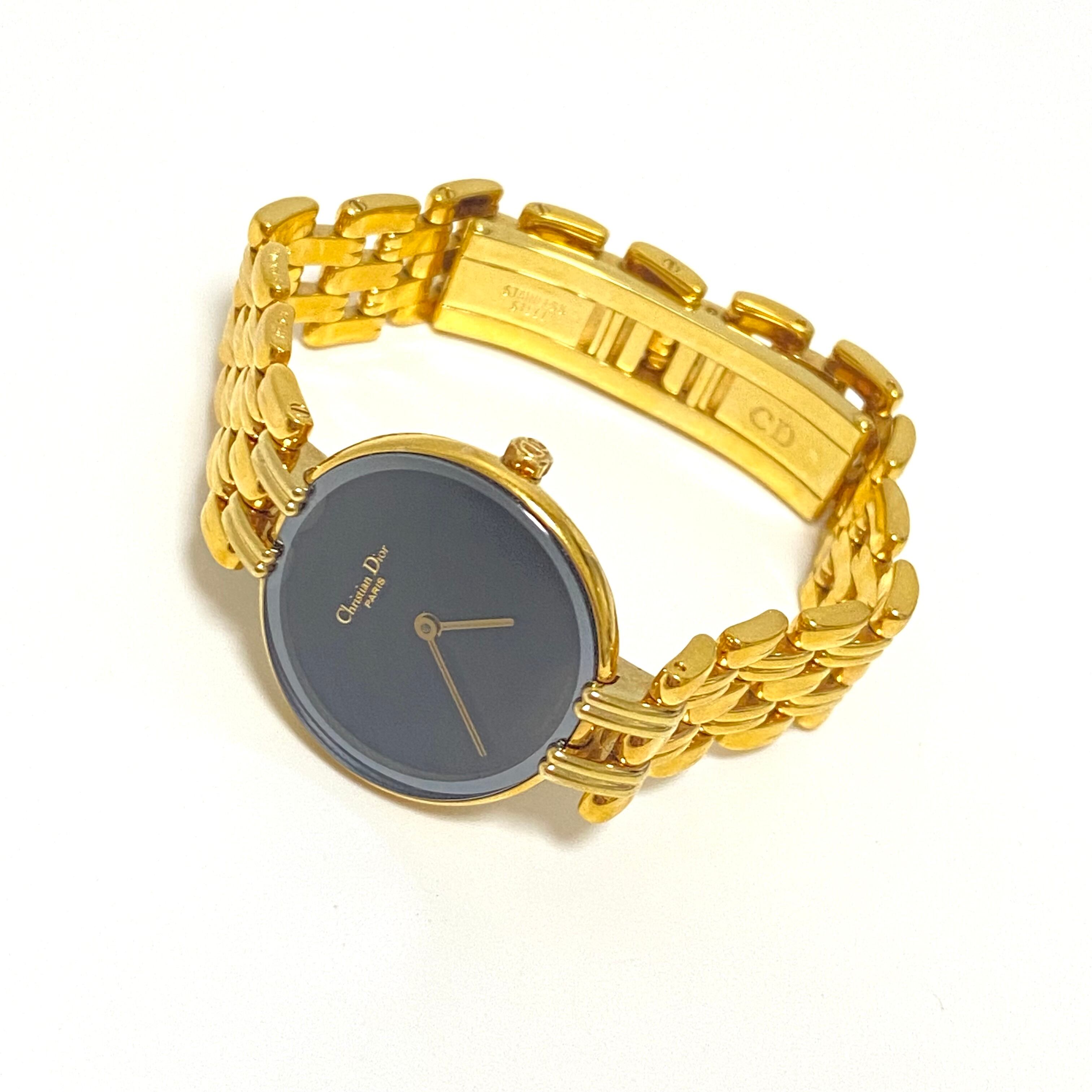 ○Christian Dior ディオール バギラ クォーツ ブラック 腕時計