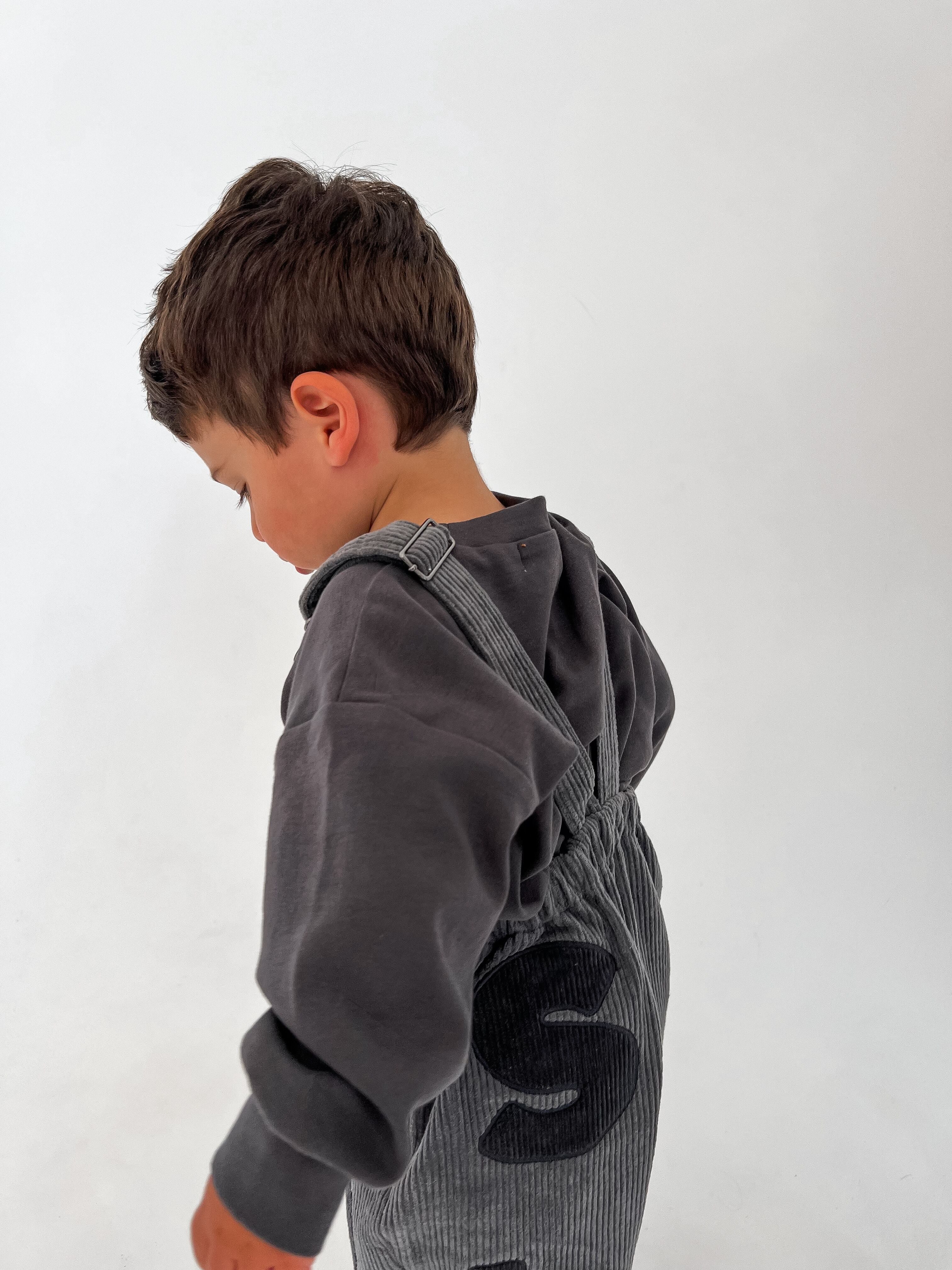 soll. the label】 Corduroy Soll Overalls - Charcoal | RIRIBELL