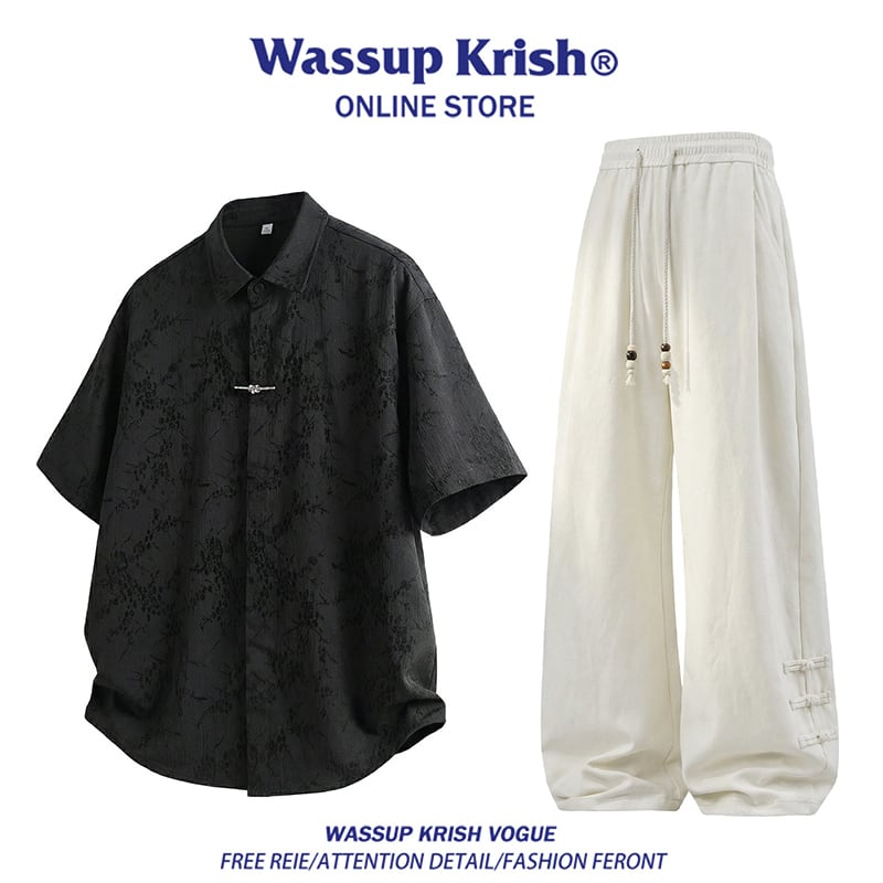 WSシリーズ】☆チャイナ風トップス☆ 2color シャツ ユニセックス 金属
