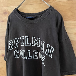 【MVSPORT】カレッジ スペルマン大学 アーチロゴ Tシャツ spelman college L US古着