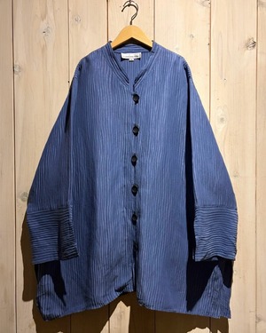 【a.k.a.C.a.k.a vintage】3D Stripe Pattern Vintage Loose Shirt Jacket